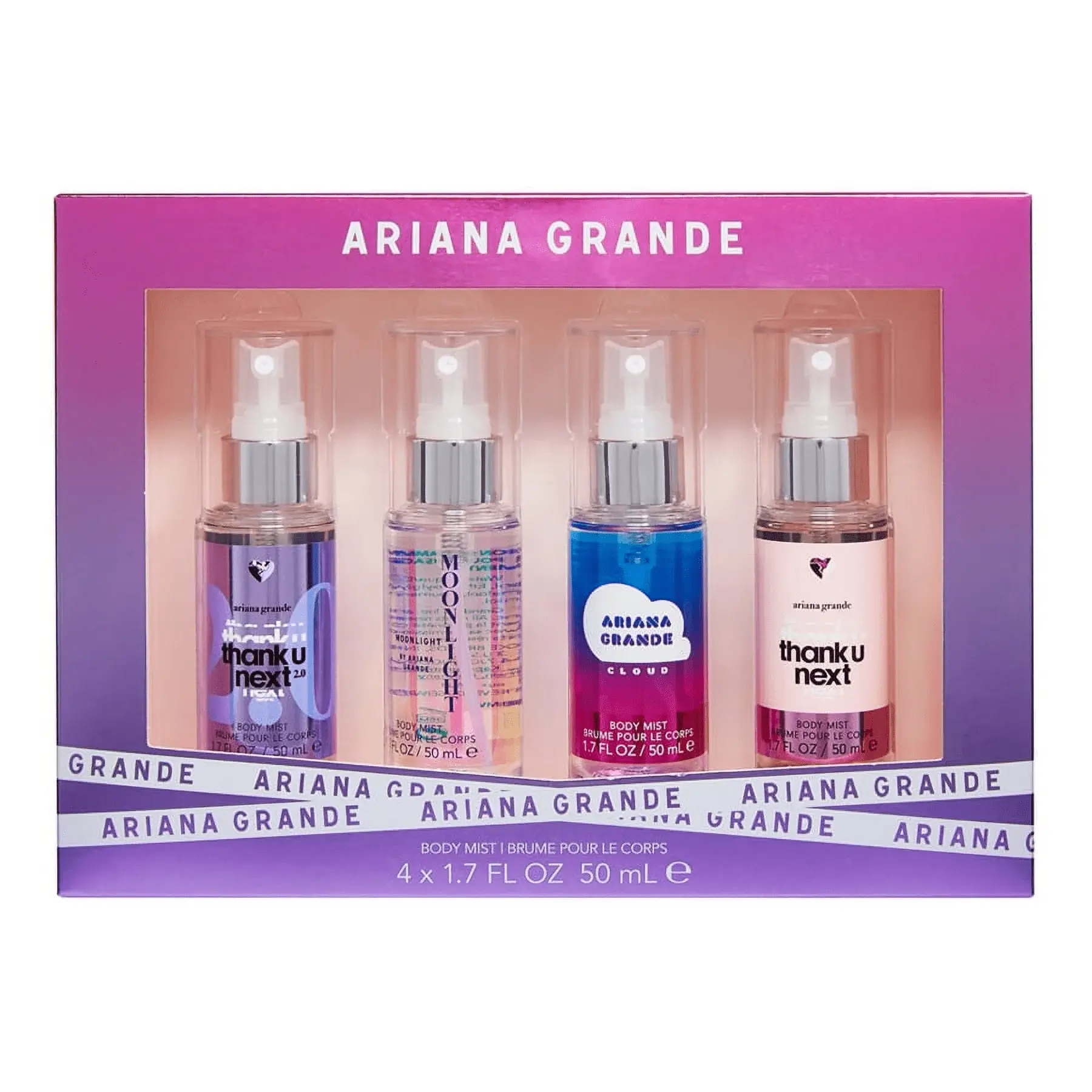4PC Body Spray Coffret, 1.7 OZ (Thank U Next 2.0, Moonlight, Cloud, Thank U, Next)