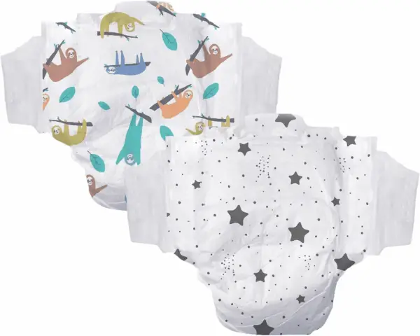 Diapers, Size Newborn (NB, up to 10 Lbs), 96 Count of Premium Disposable Baby Diapers in Umbrella and Koala Kids Designs, Hypoallergenic with Soft, Cloth-Like Feel - Image 3