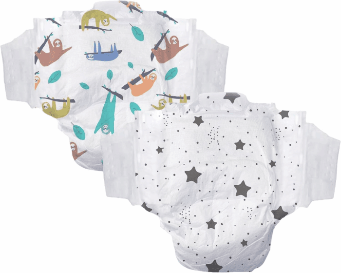 Diapers, Size Newborn (NB, up to 10 Lbs), 96 Count of Premium Disposable Baby Diapers in Umbrella and Koala Kids Designs, Hypoallergenic with Soft, Cloth-Like Feel - Image 3