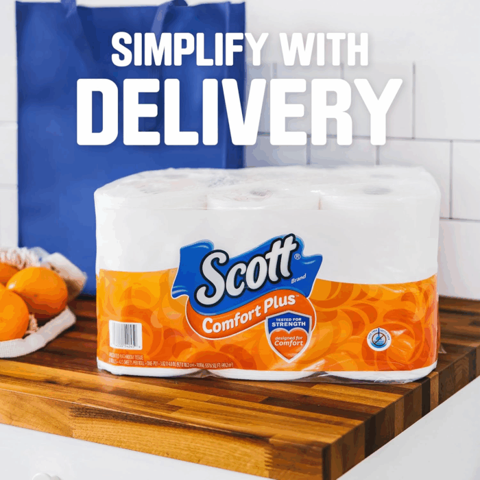 Comfortplus Toilet Paper, 12 Double Rolls, 231 Sheets per Roll, Septic-Safe, 1-Ply Toilet Tissue - Image 7