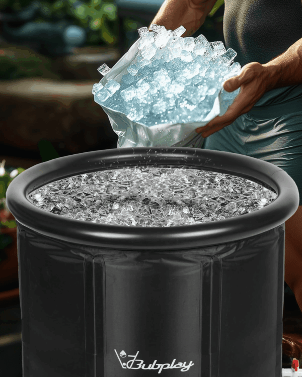 XL Ice Bath Tub for Athletes & Adults - 105 Gallons Ice Tub, Cold Plunge Tub with Cover for Indoor Outdoor, Ice Plunge Tub for Recovery & Cold Water Therapy - Black - Image 7