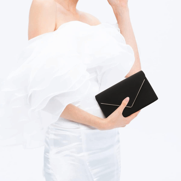 Clutch Purse for Women Evening Bags Handbags for Wedding Party Cocktail Prom Faux Suede Crossbody Shoulder Bag - Image 2