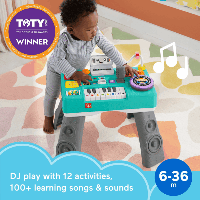 Laugh & Learn Mix & Learn DJ Table, Musical Learning Toy for Baby & Toddler - Image 2