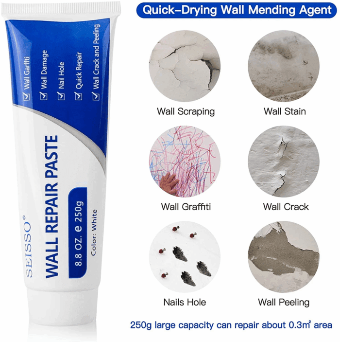 Spackle Wall Fillers Drywall Patch Repair Kit Hole White Repair Paste, Plaster Dent Repair Mending Agent 8.8 Oz Each FU0619 2 Count - Image 6