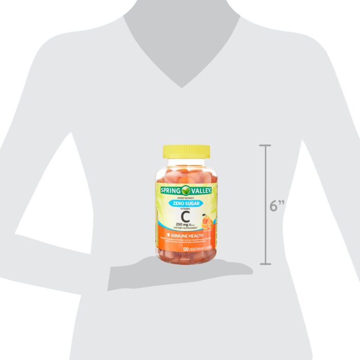 Zero Sugar Vitamin C Gummies Dietary Supplement, 250 Mg, 120 Count - Image 6