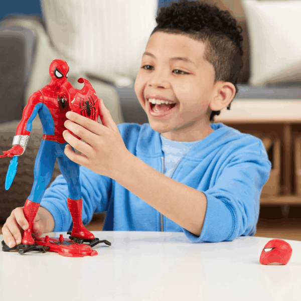 Spider-Man Thwip Blast Spider-Man Action Figure with Accessories, 11-Inch-Scale Super Hero Toys for Kids Ages 4 and Up - Image 8