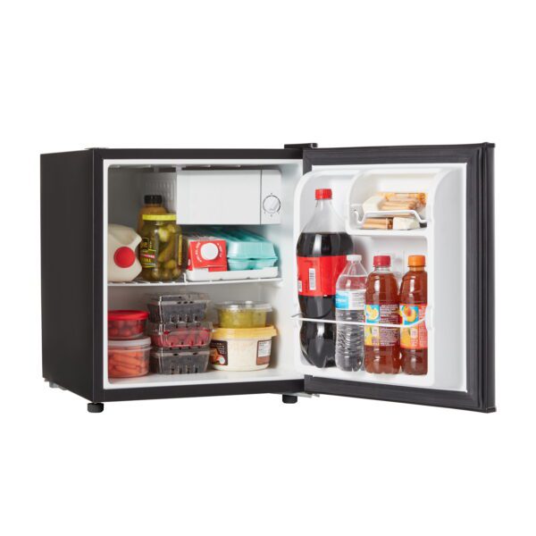 1.7 Cu Ft Single Door Mini Fridge GL17BK, Black, New - Image 2