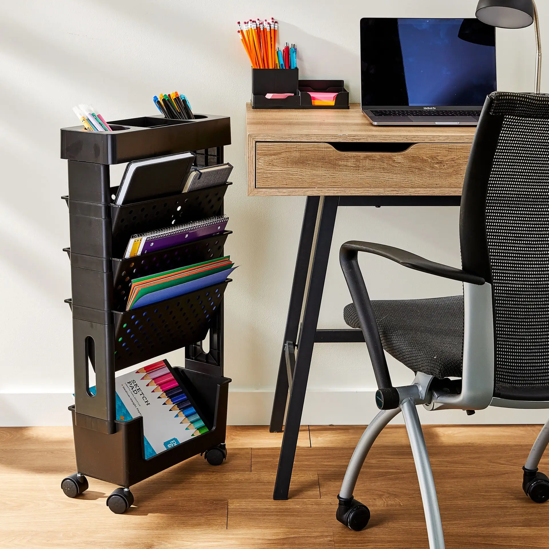 Tiered Organizing Cart, Black - Image 3