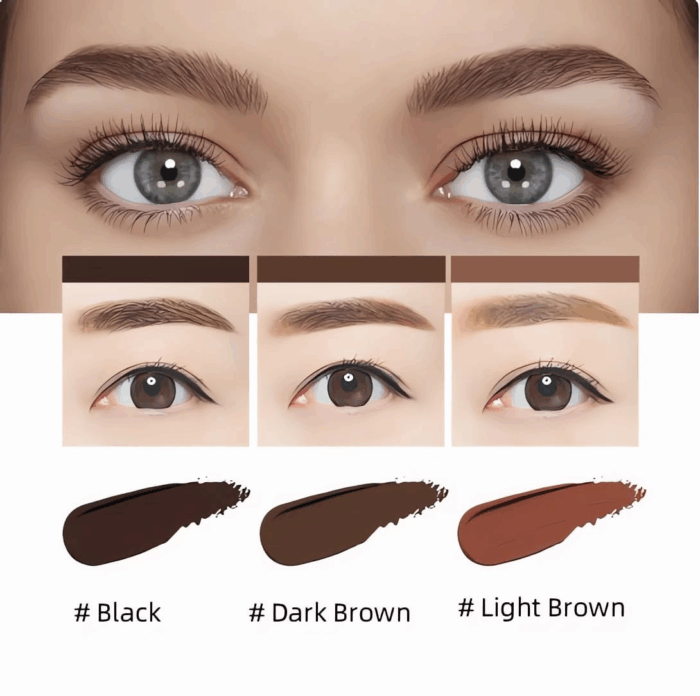 Home Eyebrow Care Kit 4D Laminated - Multifunctional Realistic Eyebrow Brush Kit, 4D Hair Stroke Brow Stamp Brush with Eyebrow Gel, for Drawing Brows Similar to 3D Natural Real Hair (Light Brown) - Image 2