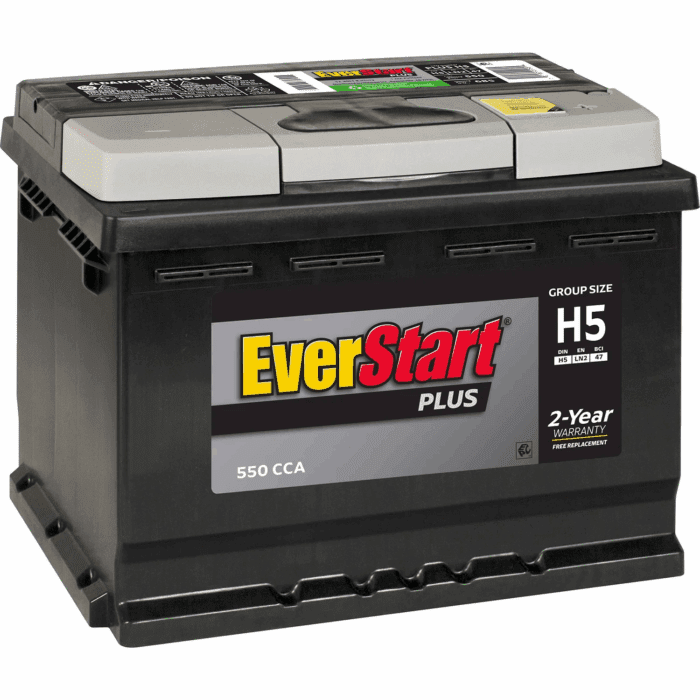 plus Lead Acid Automotive Battery, Group Size H5 / LN2 / 47 12 Volt, 550 CCA - Image 2