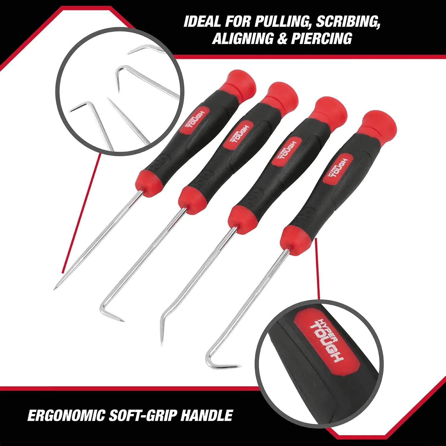 4-Piece Set. Curved Hook, Complex Hook, 90 Degree Hook, 9909V - Image 3