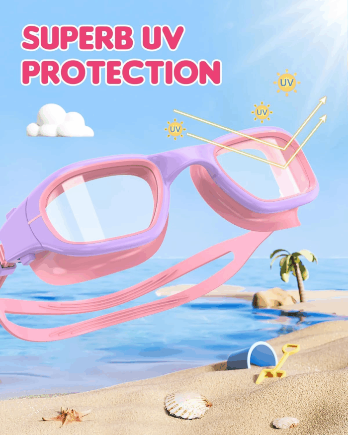 Kids Swim Goggles,Swimming Goggles for Kids 6-14, Anti-Fog UV Protection Pool Glasses for Boys Girls - Image 2