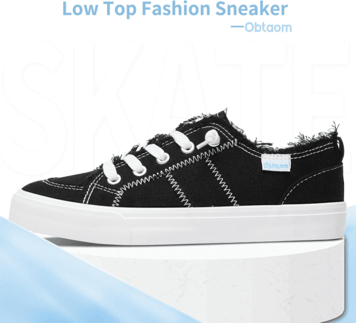 Women'S Play Fashion Sneaker White Color Washed and Leopard Canvas Slip on Shoes - Image 2