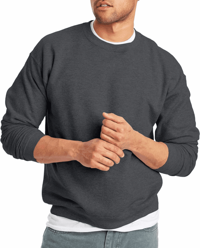 Men'S Ecosmart Fleece, Pullover Crewneck Sweatshirt, 1 or 2 Pack