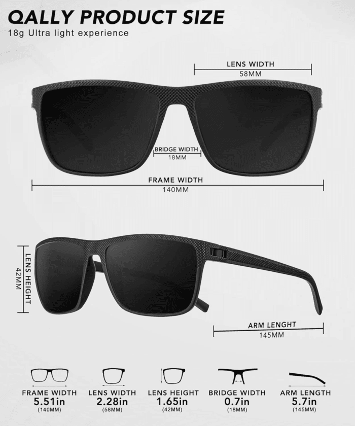Polarized Sunglasses Men, Mens Sunglasses Polarized UV Protection Lightweight Sun Glasses for Driving Fishing Golf - Image 4