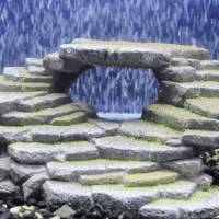 Reptology Shale Scape Step Ledge & Cave Hideout – Basking Area - Decorative Resin for Aquariums & Terrariums – Great for Reptiles, Amphibians, and Fish – Medium - Image 4