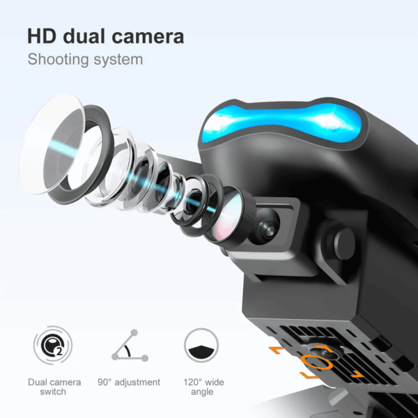 Drone with 4K HD Dual Camera for Adults Kids, RC Quadcopter with 2 Modular 1800Mah Batteries for 30 Mins Long Flight - Image 4
