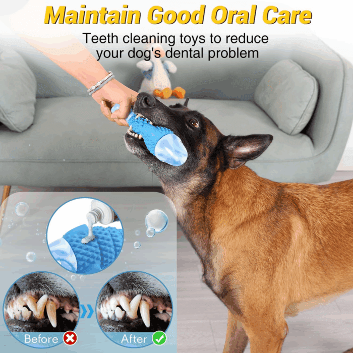 Tough Dog Toys for Aggressive Chewers, Indestructible Dog Chewers for Medium & Large Breeds, Squeaky Durable Chew Toys to Keep Them Busy, Reduce Boredom, Teeth Cleaning, Bacon Flavor - Image 4