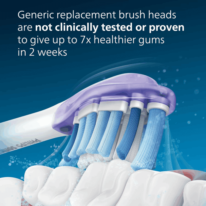 Genuine G3 Premium Gum Care Replacement Toothbrush Heads, 2 Brush Heads, Black, HX9052/95 - Image 6
