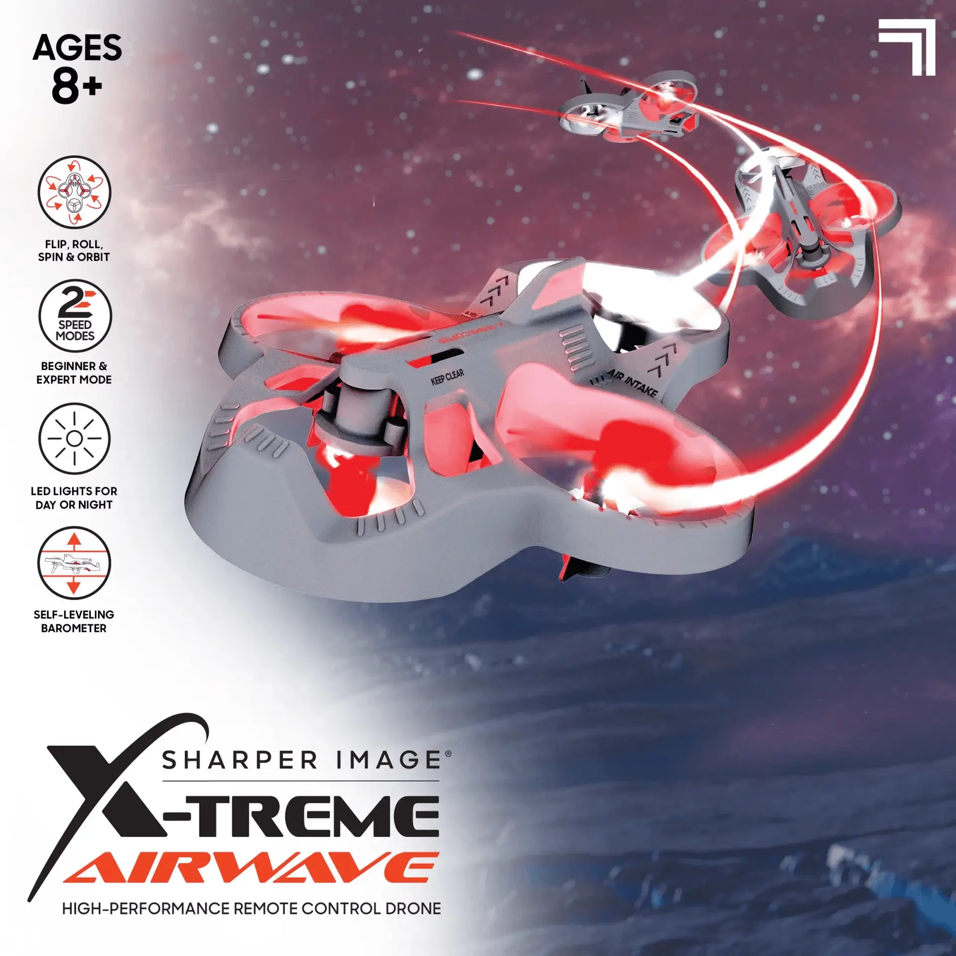 ® X-Treme Airwave Remote Control Drone, Gray, 4.19 in X 3.44 In - Image 2