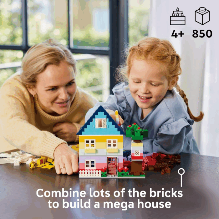 Classic Creative Houses Brick Building Set for Kids, Toy House Gift with Accessories and Doll Houses, Creative Toy for Young Builders, Boys and Girls Ages 4 and Up, 11035 - Image 5