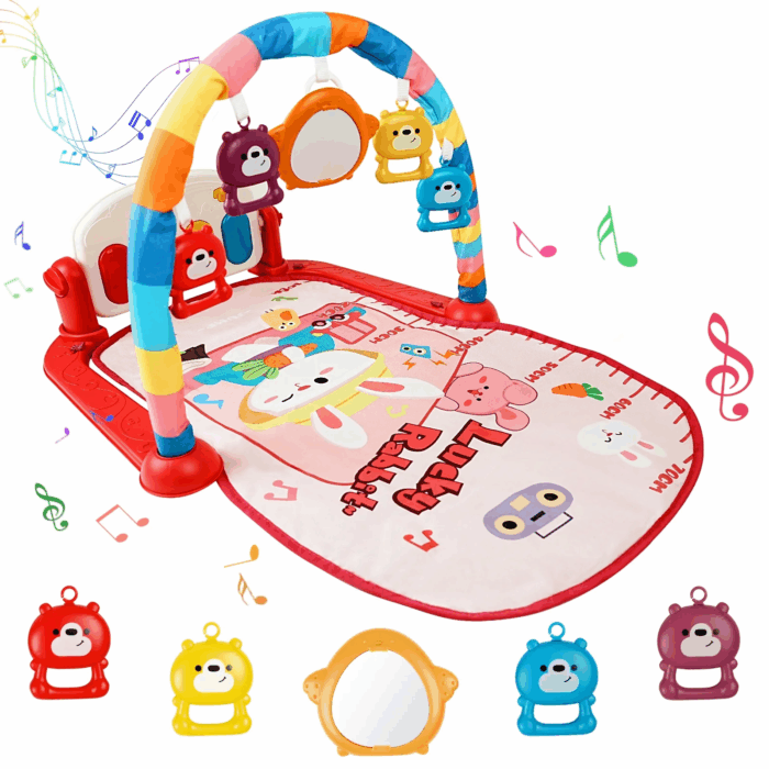 Baby Play Mat,Baby Gym Play Mats Baby Toys,Kick and Play Piano Gym,Baby Play Piano Gym,Musical Activity Center for Baby,Play Mats for Babies and Toddlers,Tummy Time Mat Toys 0-3-6-12 Months - Image 7