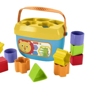 Baby’S First Blocks Shape Sorting Toy with Storage Bucket, 12 Pieces