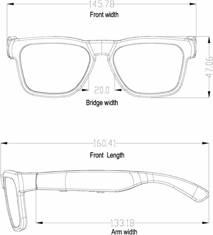 Oho Smart Glasses,Safety Glasses with Bluetooth Speaker,Indoor/Outdoor UV Protection and Voice Control,Unisex(Blue Light Lens) - Image 6