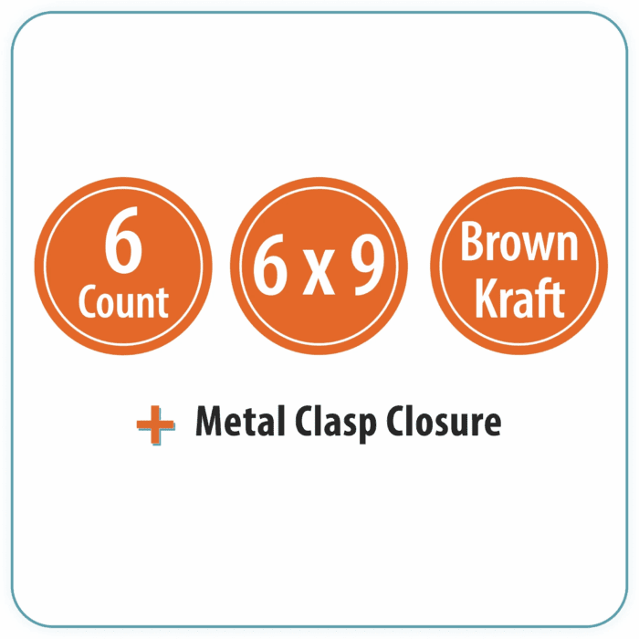 Kraft Clasp Envelopes, 6 in X 9 In, 6 Count - Image 4