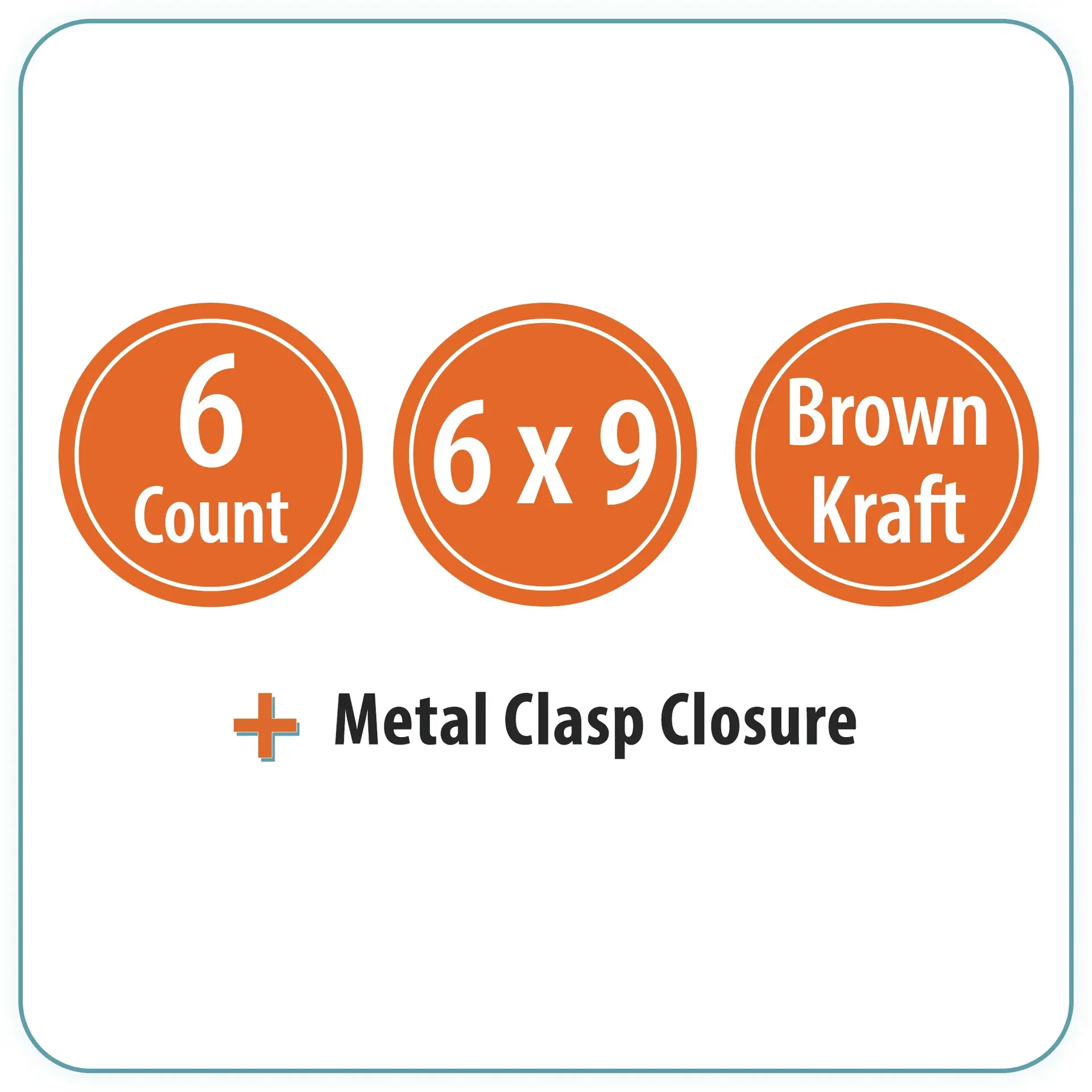 Kraft Clasp Envelopes, 6 in X 9 In, 6 Count - Image 4