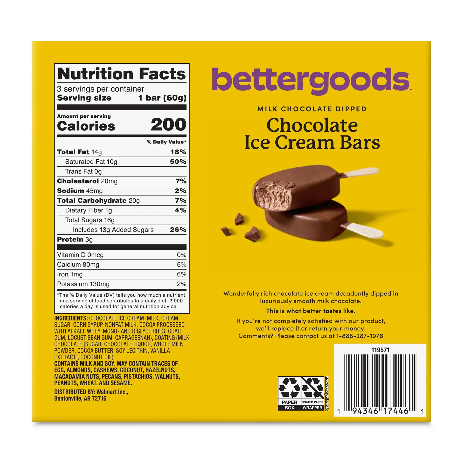 Milk Chocolate Dipped Chocolate Ice Cream Bars, 3 Fl Oz, 3 Count - Image 7