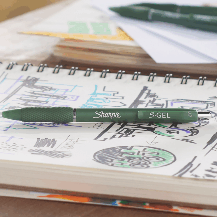 S-Gel, Gel Pens, Medium Point (0.7Mm), Green Barrel, Black Ink, 4 Count - Image 5
