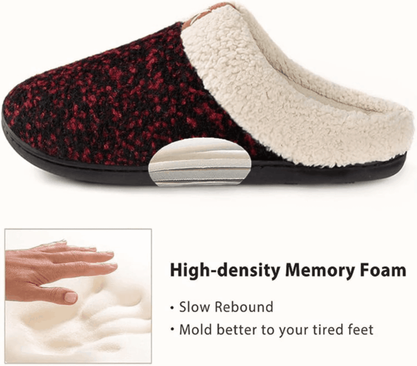 Women'S Indoor Bedroom Slipper with Memory Foam, Gift for Women, Wool-Like House Shoe with Anti-Skid Rubber Sole for Ladies - Image 3