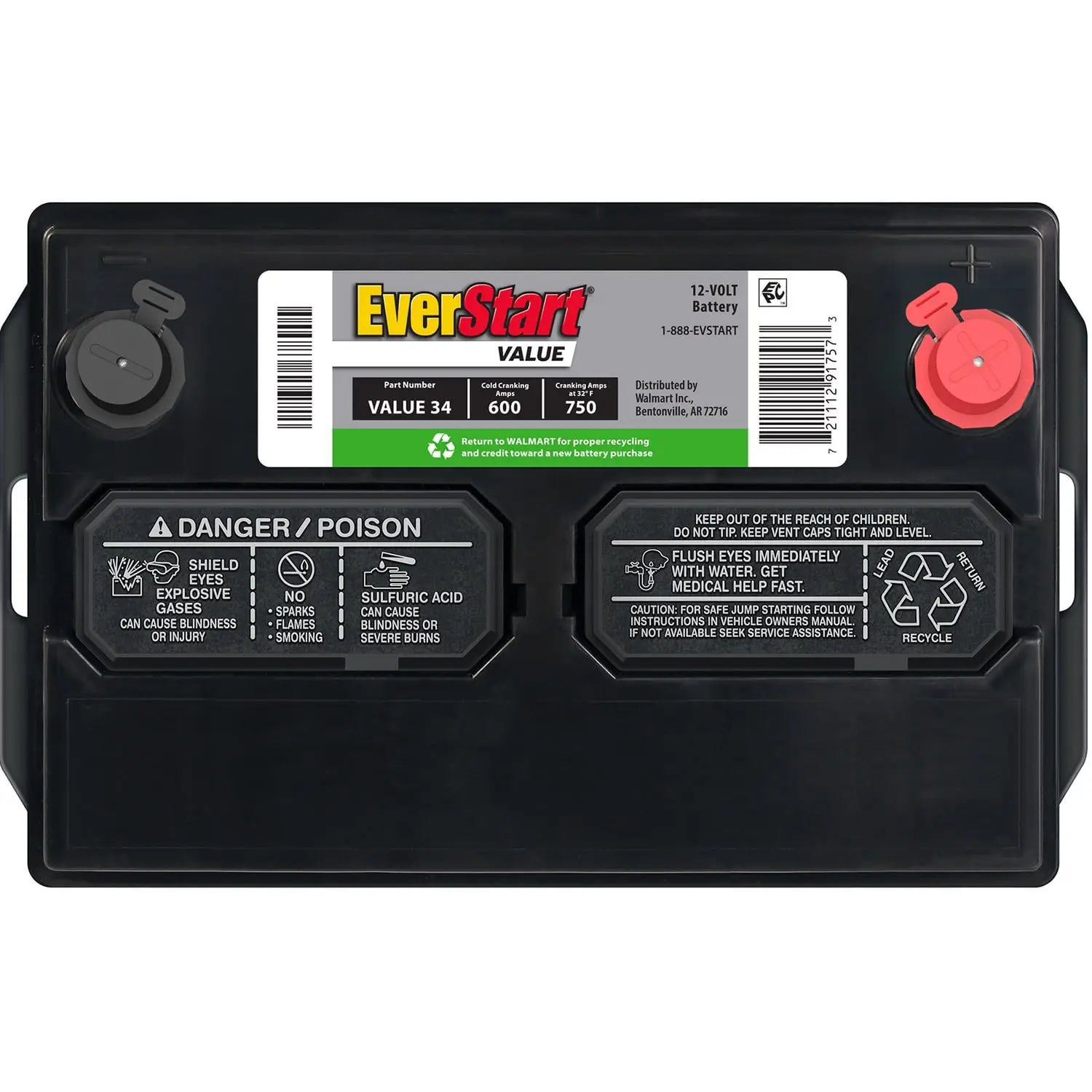Value Lead Acid Automotive Battery, Group Size 34 12 Volt, 600 CCA - Image 7