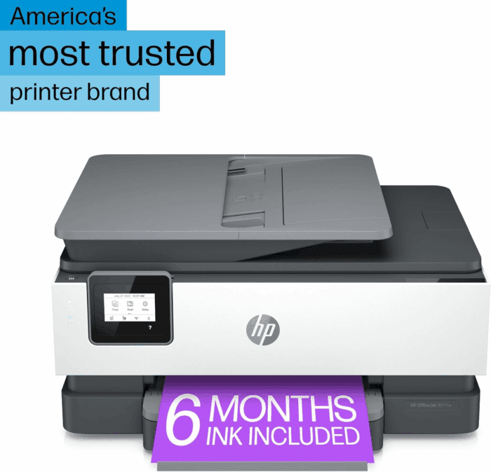 Officejet 8015E Wireless Color All-In-One Printer, 6 Months of Instant Ink Included - Image 3
