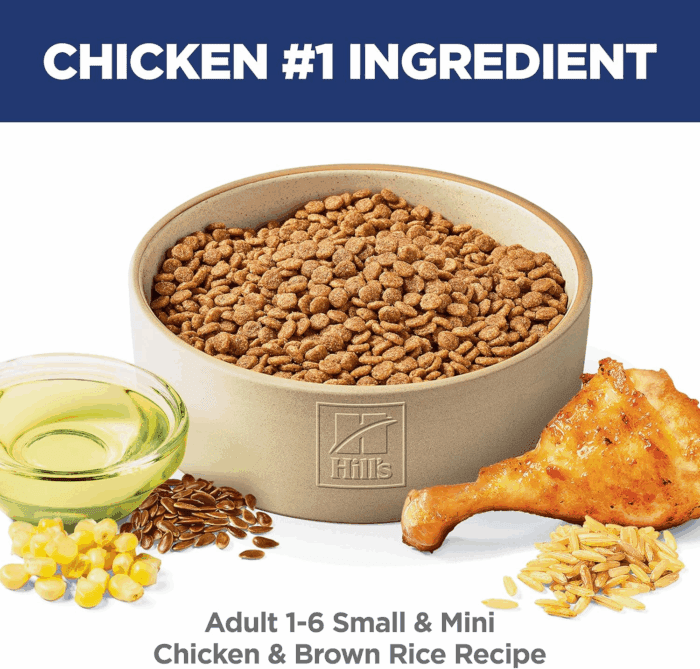 Small & Mini, Adult 1-6, Small & Mini Breeds Premium Nutrition, Dry Dog Food, Chicken & Brown Rice, 15.5 Lb Bag - Image 3