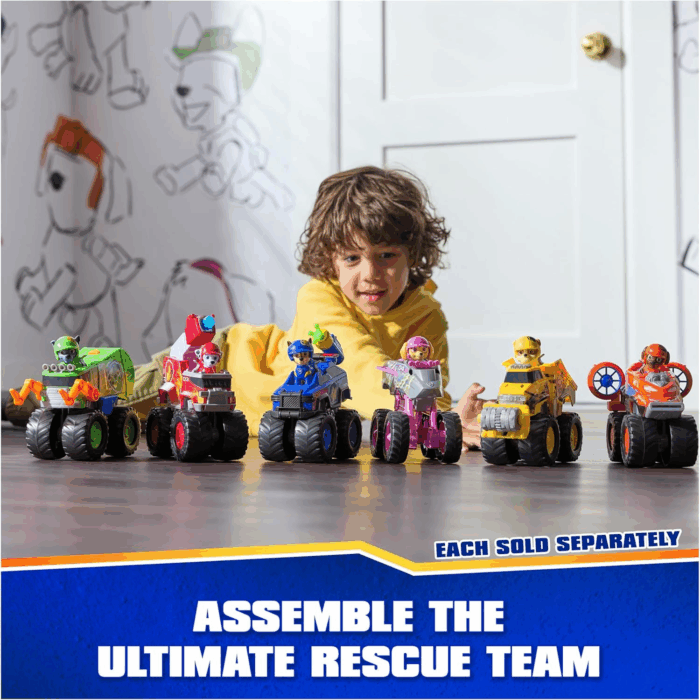 : Rescue Wheels Rocky’S Recycle Truck, Toy Truck with Projectile Launcher and Collectible Action Figure, Kids Toys for Boys & Girls Ages 3+ - Image 6