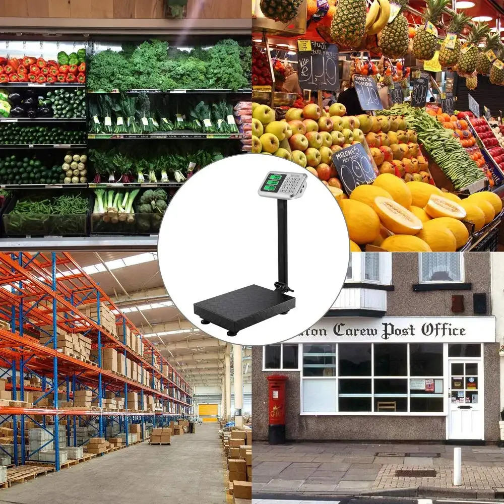 220Lb Weight Electronic Platform Scale,Digital Floor Heavy Duty Folding Scales,Stainless Steel High-Definition LCD Display, Perfect for Postal Luggage Shipping Mailing Package Price Computing - Image 4