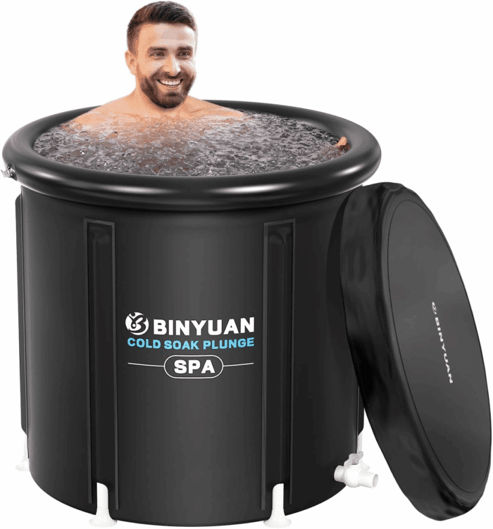 XL Ice Bath Tub for Athletes with Cover 99 Gal Cold Plunge Tub for Recovery, Multiple Layered Portable Ice Bath Plunge Pool Suitable for Gardens, Gyms and Other Cold Water Therapy Training