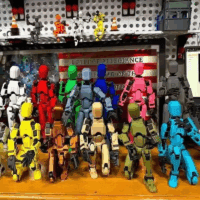 5PCS Assembly Completed T13 Action Figure 3D Printed Multi-Jointed Movable,Lucky 13 Action Figures,Multi-Articular Action Figures,Desktop Decorations,Creative Gifts (5 Colors) - Image 2
