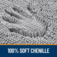 Bathroom Rugs 30X20, Extra Soft Absorbent Chenille Bath Rugs, Rubber Backing Quick Dry, Machine Washable Bath Mats for Bathroom Floor, Tub and Shower, Home Decor Accessories, Grey - Image 3