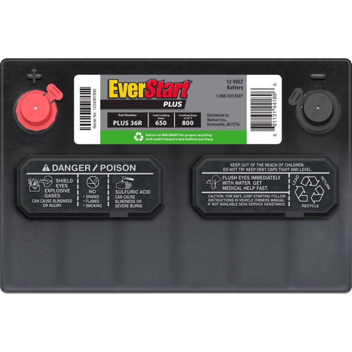 plus Lead Acid Automotive Battery, Group Size 36R 12 Volt, 650 CCA - Image 9