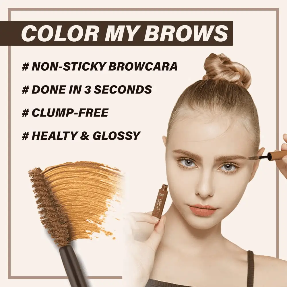 Color My Brows 4.5G #2 Light Brown | Eyes Makeup | Eyebrow Mascara, Quickly Fixing Natural Eyebrow Makeup with Care Effect | Kbeauty - Image 2