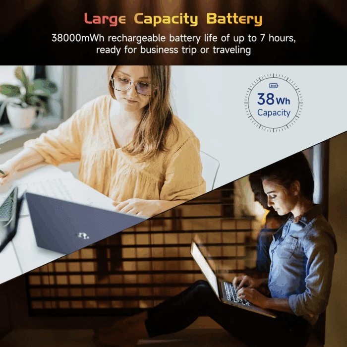 2025 Newest , 15.6-Inch FHD Display  with Intel Quad Core-12Th N100(Up to 3.4Ghz), 16GB RAM 1TB ROM Business  Computer, Fingerprint, Type C, Windows 11 Home, Blue - Image 6
