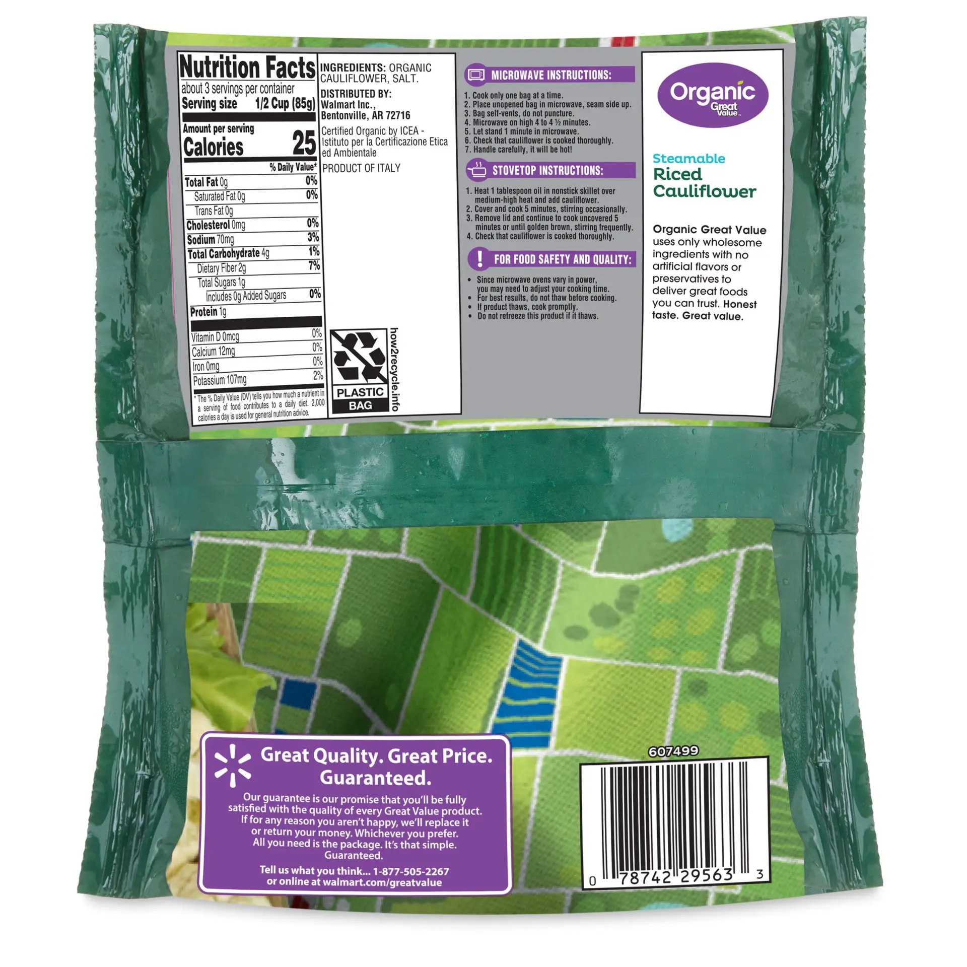 Organic Steamable Riced Cauliflower, 10 Oz (Frozen) - Image 6