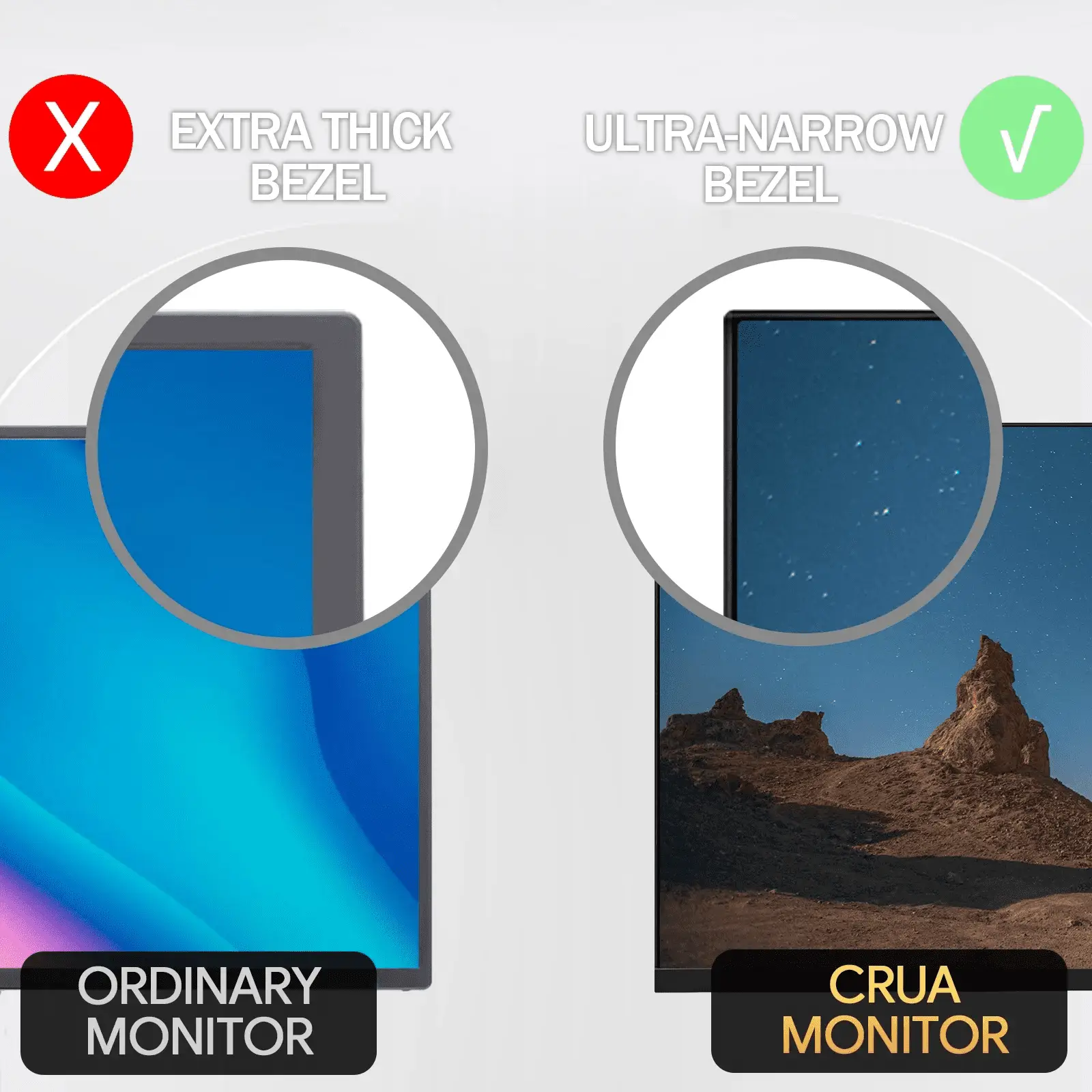 22 Inch FHD 1080P Computer Monitor - 75Hz VA Panel with 3-Side Frameless Design, Eye-Care Technology & VESA Mount, HDMI/VGA Ports (Black) - Image 5