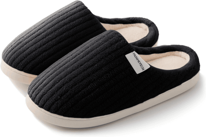 Slippers for Women, Warm Memory Foam Comfy House Slippers with Anti-Skid Rubber Sole for Indoor and Outdoor