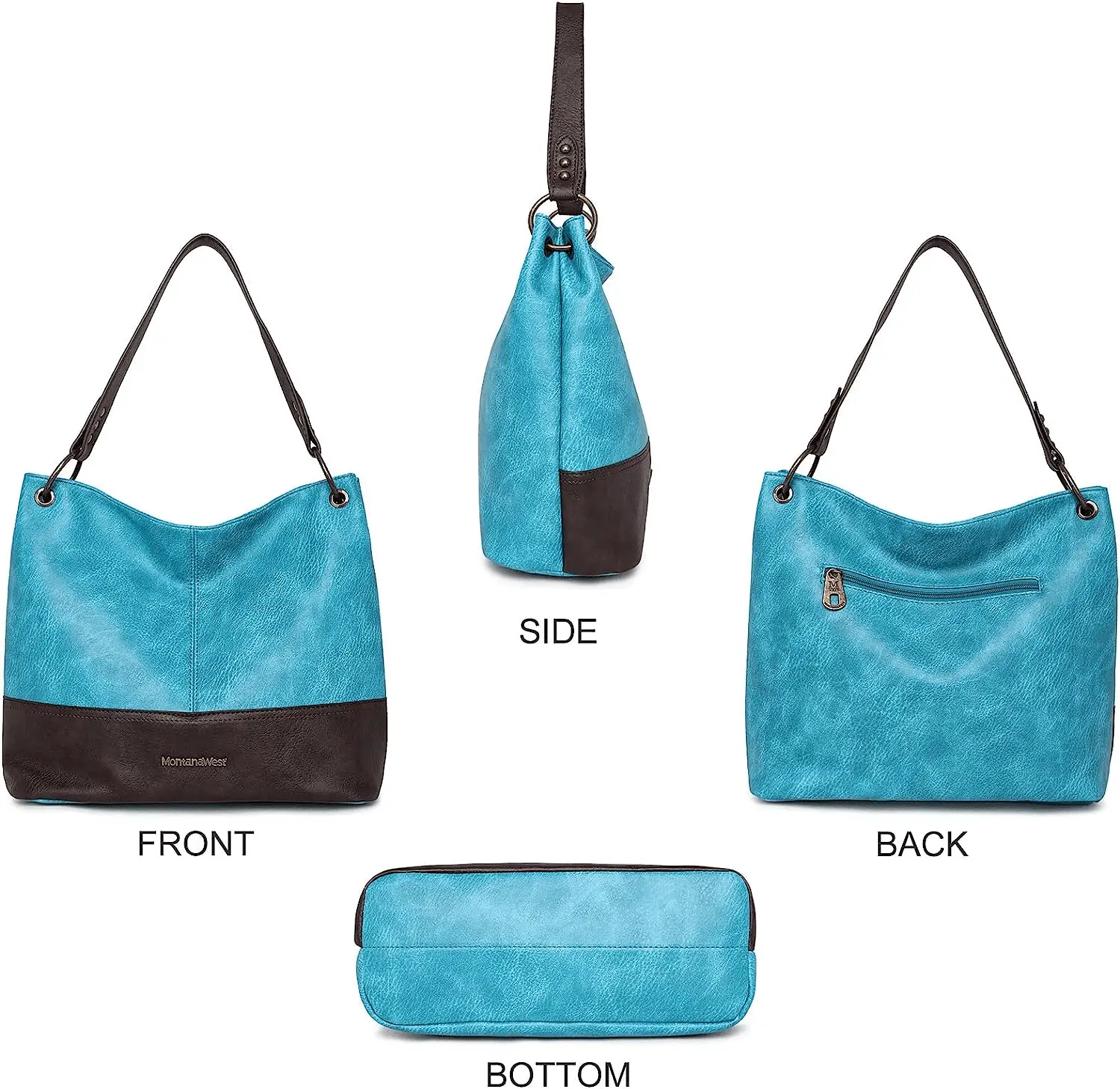 Purses for Women Hobo Shoulder Handbags with Zipper - Image 3