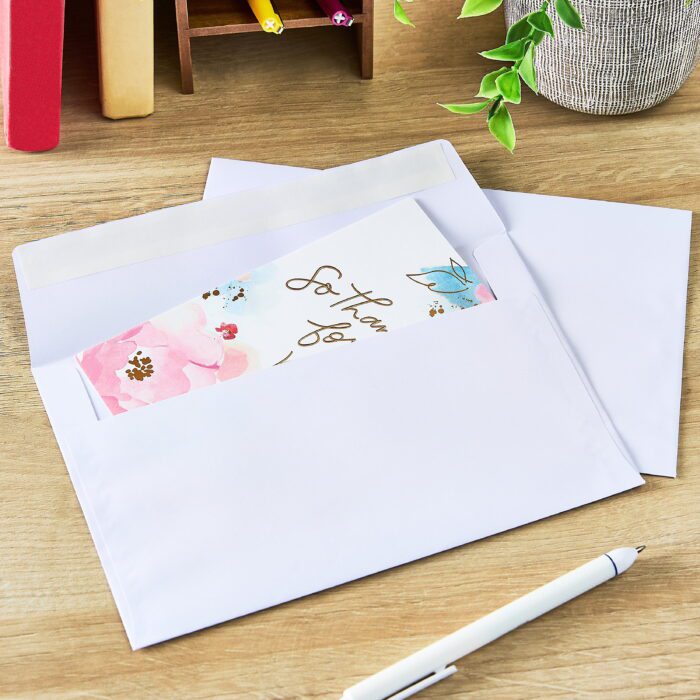 A7 Greeting Card Peel and Stick Envelopes, White, 5In X 7In, 100 Count - Image 2