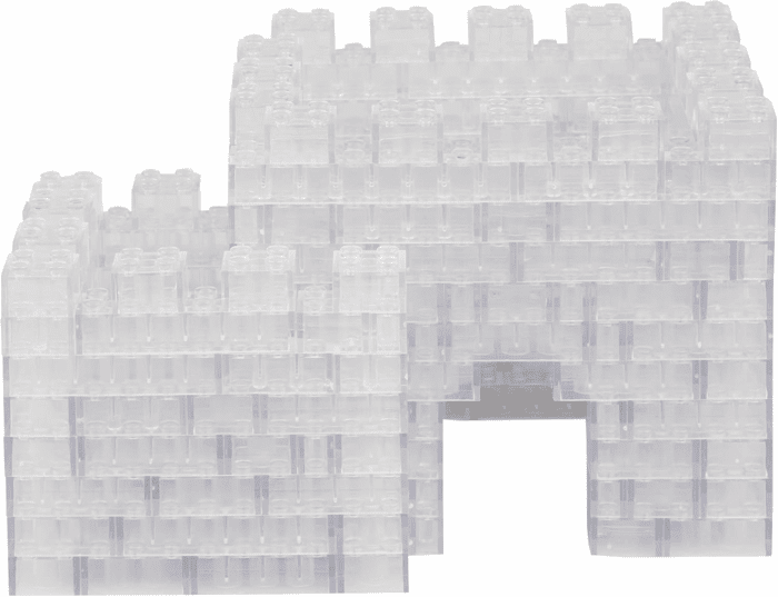 Building Block Bricks - 1000 Pc Bulk Set of Unique Clear Color with 54 Roof Pieces - Great for Activity Tables, Creativity & School Projects - Image 7